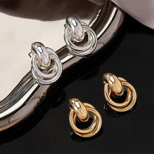 Load image into Gallery viewer, Stainless Steel Knot Hoop Drop Earrings Multi-Layer Round Twist Earrings Gold Silver Punk Daily Jewelry Gift For Women