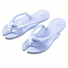 Load image into Gallery viewer, 1Pair Solid Color Portable Folding Flip-flops Anti Slip Slippers For Travel Hotel Bath Beach Couple Sandals