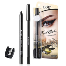 Load image into Gallery viewer, Durable Black Eyeliner Glue Pen Waterproof Non Smudging Non Fading Beginner Cosmetic Eyeliner Gel Pen with Pencil Sharpener
