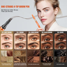 Load image into Gallery viewer, Four Fork Liquid Eyebrow Pencil Makeup Color Display Wild Eyebrow Waterproof Sweat Proof 4D Eyebrow Pencil Makeup Cosmetic