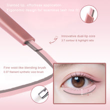 Load image into Gallery viewer, Double-headed Silkworm Eyeliner Pen Creamy Smooth Blendable Lying Silkworm Pencil Under Eye Highlight Contouring Pen with Brush