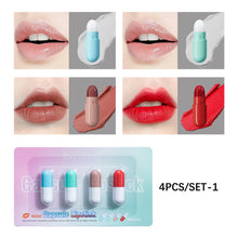 Load image into Gallery viewer, 6pcs/set Mini Cute Capsule Waterproof Lipstick Set Lip Balm Moisturizing Non-stick Cup Carry Pill Lipstick Lips Makeup Cosmetic