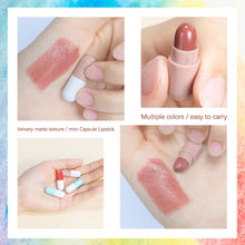 Load image into Gallery viewer, 6pcs/set Mini Cute Capsule Waterproof Lipstick Set Lip Balm Moisturizing Non-stick Cup Carry Pill Lipstick Lips Makeup Cosmetic