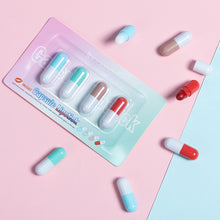 Load image into Gallery viewer, 6pcs/set Mini Cute Capsule Waterproof Lipstick Set Lip Balm Moisturizing Non-stick Cup Carry Pill Lipstick Lips Makeup Cosmetic