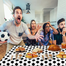 Load image into Gallery viewer, 137*183CM/137*274CM Disposable Soccer Tablecloth PE Material Waterproof Oil-Proof Easy Clean For Soccer Theme Party Decorations