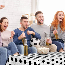 Load image into Gallery viewer, 137*183CM/137*274CM Disposable Soccer Tablecloth PE Material Waterproof Oil-Proof Easy Clean For Soccer Theme Party Decorations