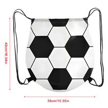 Load image into Gallery viewer, Football Pattern Drawstring Backpack Multifunctional 210D Polyester Storage Bag For Marathons And Outdoor Sports