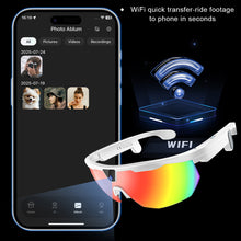 Load image into Gallery viewer, W640 Smart Sports Glasses 8MP 6-Axis Anti-Shake Photo Video AI Translation Outdoor Sandproof UV Protection Cycling Glasses