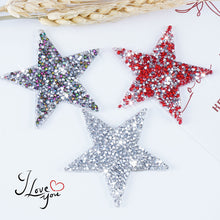 Load image into Gallery viewer, Pentagram Shaped Rhinestone Iron On Patches Clothing Appliques DIY Handmade Sewing Craft Accessories