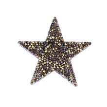 Load image into Gallery viewer, Pentagram Shaped Rhinestone Iron On Patches Clothing Appliques DIY Handmade Sewing Craft Accessories