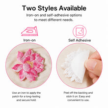 Load image into Gallery viewer, 1Pc Lotus Flower Patch Embroidery Patch On Applique for Clothes Cheongsam Wedding Dress Bag DIY Decor