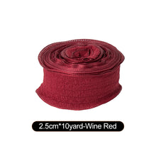Load image into Gallery viewer, New 10 Yards 2.5cm Edge Fishtail Chiffon Ribbon for Gift Wrapping Bouquet Packaging & Daily DIY Decoration