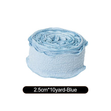 Load image into Gallery viewer, New 10 Yards 2.5cm Edge Fishtail Chiffon Ribbon for Gift Wrapping Bouquet Packaging & Daily DIY Decoration