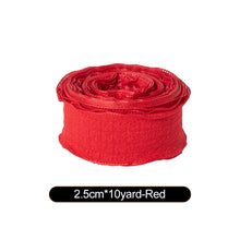 Load image into Gallery viewer, New 10 Yards 2.5cm Edge Fishtail Chiffon Ribbon for Gift Wrapping Bouquet Packaging & Daily DIY Decoration