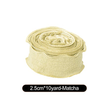Load image into Gallery viewer, New 10 Yards 2.5cm Edge Fishtail Chiffon Ribbon for Gift Wrapping Bouquet Packaging & Daily DIY Decoration