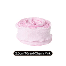 Load image into Gallery viewer, New 10 Yards 2.5cm Edge Fishtail Chiffon Ribbon for Gift Wrapping Bouquet Packaging & Daily DIY Decoration