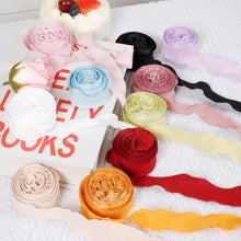 Load image into Gallery viewer, New 10 Yards 2.5cm Edge Fishtail Chiffon Ribbon for Gift Wrapping Bouquet Packaging & Daily DIY Decoration