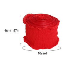 Load image into Gallery viewer, New 10 Yards 4cm Edge Fishtail Chiffon Ribbon for Gift Wrapping Bouquet Packaging & Daily DIY Decoration