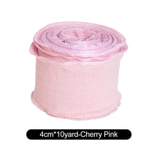 Load image into Gallery viewer, New 10 Yards 4cm Edge Fishtail Chiffon Ribbon for Gift Wrapping Bouquet Packaging & Daily DIY Decoration