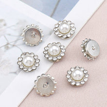 Load image into Gallery viewer, 50Pcs Gold & Silver Base Rhinestone Pearl Sewing Beads Sparkling DIY Jewelry Daliy Sewing Embellishments