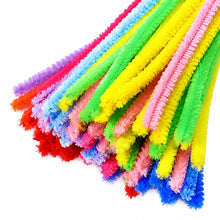 Load image into Gallery viewer, 100Pcs Macaron Mixed Color Chenille Stems Plush Stick DIY Craft Wires for Handmade Toys Art Hobby Supplies