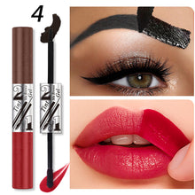 Load image into Gallery viewer, 2 in 1 Peel Off Eyebrow Tint & Lip Stain Kit Double Head Eyebrow Gel Tint Lipstick Waterproof Long Lasting Peelable Makeup Set