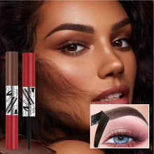Load image into Gallery viewer, 2 in 1 Peel Off Eyebrow Tint & Lip Stain Kit Double Head Eyebrow Gel Tint Lipstick Waterproof Long Lasting Peelable Makeup Set