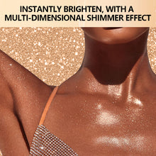 Load image into Gallery viewer, Glitter Highlighter Powder Diamond High Gloss Makeup Face Body Pearlescent Highlighter for Cheeks Shoulders Collarbone Party Makeup