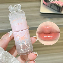 Load image into Gallery viewer, Bowknot Black Pink Mirror Lip Gloss Non-Cup Staining Long-Lasting Hydrating Brightening Water Gloss Lipstick Makeup Cosmetic