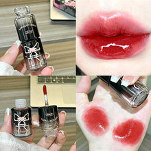 Load image into Gallery viewer, Bowknot Black Pink Mirror Lip Gloss Non-Cup Staining Long-Lasting Hydrating Brightening Water Gloss Lipstick Makeup Cosmetic