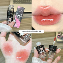 Load image into Gallery viewer, Bowknot Black Pink Mirror Lip Gloss Non-Cup Staining Long-Lasting Hydrating Brightening Water Gloss Lipstick Makeup Cosmetic