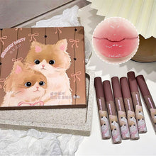 Load image into Gallery viewer, 6pcs/est Lip Mud Set Cute Cat Velvet Nude Lipstick Matte Texture Silky Easy To Color Long-lasting Lip Glaze Makeup Cosmetic