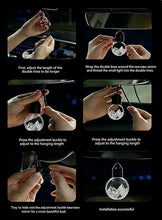Load image into Gallery viewer, Retro Car Rearview Mirror LED Night Light Pendant Mountain Snow Mountain Acrylic Interior Decor Soft Atmosphere Ambient Lamp