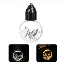 Load image into Gallery viewer, Retro Car Rearview Mirror LED Night Light Pendant Mountain Snow Mountain Acrylic Interior Decor Soft Atmosphere Ambient Lamp