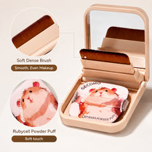 Load image into Gallery viewer, Creative Traceless Soft Brush Puff Set Ultra-thin Portable with Built-in Puff Mirror Flawless Base Foundation Makeup Brush