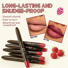 Load image into Gallery viewer, Smooth Color Juice Lip Stain Brush Tip Liquid Lip Liner Long Lasting Waterproof High Pigment Matte Nude Lipliner Pen Makeup