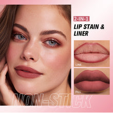 Load image into Gallery viewer, Smooth Color Juice Lip Stain Brush Tip Liquid Lip Liner Long Lasting Waterproof High Pigment Matte Nude Lip Contour Pen Makeup