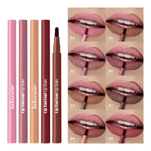 Load image into Gallery viewer, Smooth Color Juice Lip Stain Brush Tip Liquid Lip Liner Long Lasting Waterproof High Pigment Matte Nude Lip Contour Pen Makeup