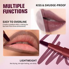 Load image into Gallery viewer, Smooth Color Juice Lip Stain Brush Tip Liquid Lip Liner Long Lasting Waterproof High Pigment Matte Nude Lip Contour Pen Makeup
