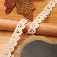 Load image into Gallery viewer, 1 Yard Lace Trim Ribbon Crochet Cotton Lace Ribbon DIY Decor for Wedding Party Gift Garment Sewing Crafts