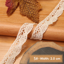 Load image into Gallery viewer, 1 Yard Lace Trim Ribbon Crochet Cotton Lace Ribbon DIY Decor for Wedding Party Gift Garment Sewing Crafts