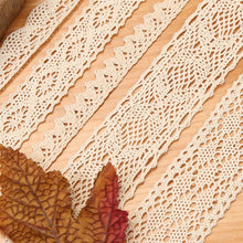 Load image into Gallery viewer, 1 Yard Lace Trim Ribbon Crochet Cotton Lace Ribbon DIY Decor for Wedding Party Gift Garment Sewing Crafts