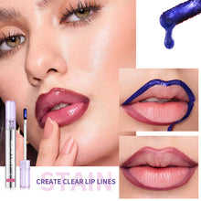 Load image into Gallery viewer, 2-in-1 Lip Liner & Lipstick Peel Off Lip Stain Pen Matte Finish Long Wear Lip Color Smudge Proof Kiss Proof Lip Marker