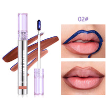 Load image into Gallery viewer, 2-in-1 Lip Liner & Lipstick Peel Off Lip Stain Pen Matte Finish Long Wear Lip Color Smudge Proof Kiss Proof Lip Marker