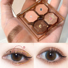 Load image into Gallery viewer, 4 Colors In 1 Eyeshadow Stick Portable Matte Pearlescent Eyeshadow Highlight Long-lasting Eye Makeup Cosmetics Earth Color