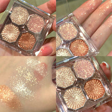 Load image into Gallery viewer, 4 Colors In 1 Eyeshadow Stick Portable Matte Pearlescent Eyeshadow Highlight Long-lasting Eye Makeup Cosmetics Earth Color