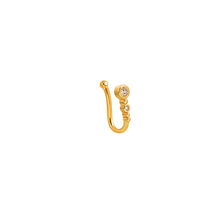 Load image into Gallery viewer, 1Pc U-shape Non Piercing Fake Nose Clip Inlaid Zircon Flower Nose Ring Hip Hop Fashion Body Jewelry For Women