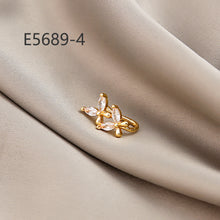 Load image into Gallery viewer, 1Pc U-Shape Non Piercing Fake Nose Clip Inlaid Cubic Zircon Flower Double Butterfly Hip Hop Body Jewelry For Women