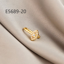 Load image into Gallery viewer, 1Pc U-Shape Non Piercing Fake Nose Clip Inlaid Cubic Zircon Flower Double Butterfly Hip Hop Body Jewelry For Women