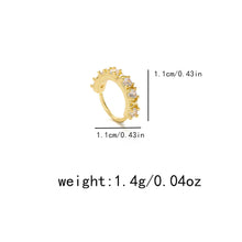 Load image into Gallery viewer, 1Pc Single Row Mini Zircon Opening Nose Ring Ultra Sparkle Pierced Nose Stud Multi Use Earring Body Jewelry For Women